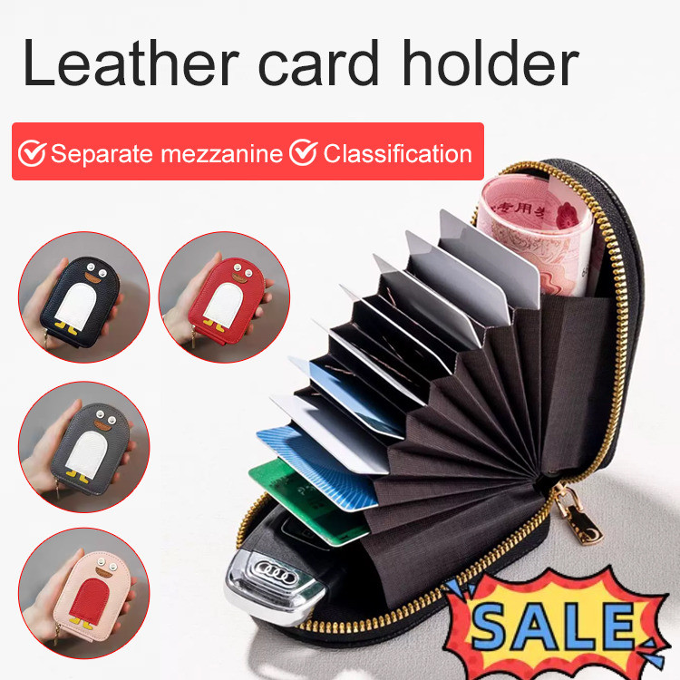 [Stylish & Functional] 【Cute Penguin Multi-Layer】Stylish Accordion Card Holder / Wallet / Organizer 