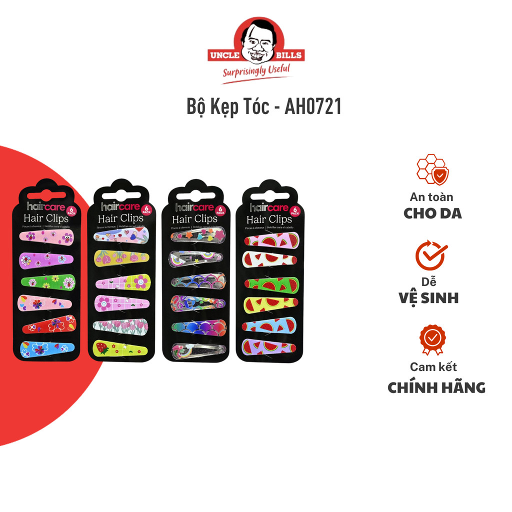 Bộ 6 Cái Kẹp Tóc UNCLE BILLS AH0721