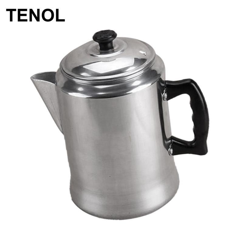 Nhôm DIY Expresso Coffee Percolator Cappuccino Pot Latte Maker 3L Bạc