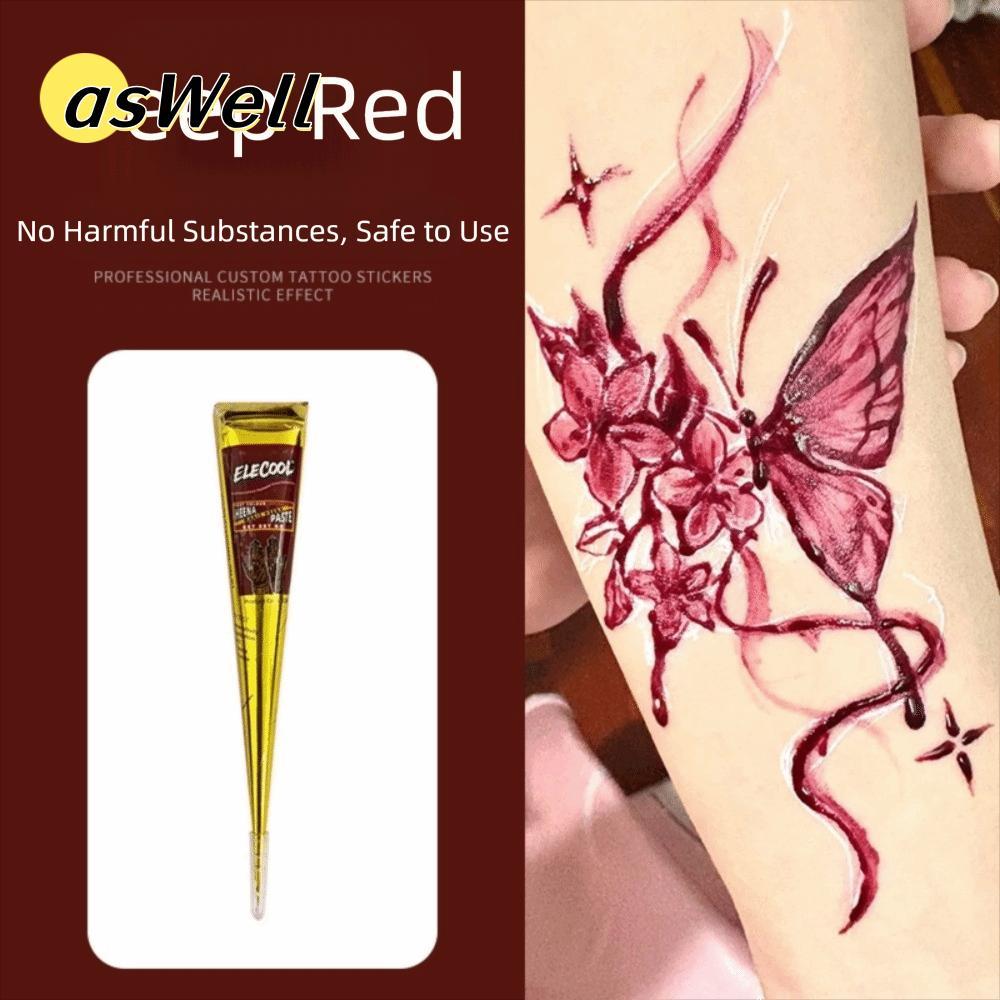 ASWELL Kem Henna Dạng Que, Dễ Sử Dụng cho Mehndi Temporary Tattoo