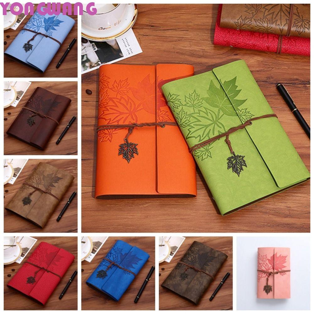 YONGWANG66HR Travelers Vintage Notebook, A7 / A6 / A5 Da PU PU Kraft Notebook, Loose-leaf Notebook N