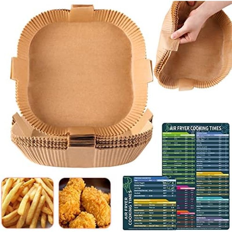 Air Fryer Disposable Paper Liner, Round Parchment Cooking Non-Stick, Baking Roasting Food Grade Pape