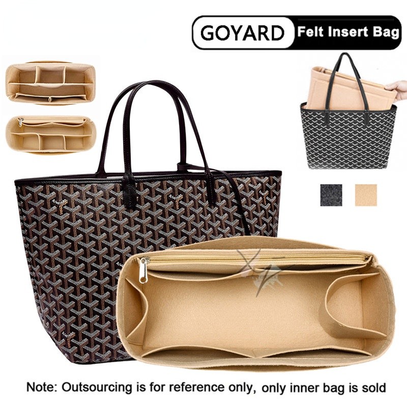 HB8 Nỉ Chèn Túi Tổ Chức Phù Hợp Với Goyard GM PM Mini Tote Nữ Túi Xách Bên Trong Ví Du Lịch Mỹ Phẩm 