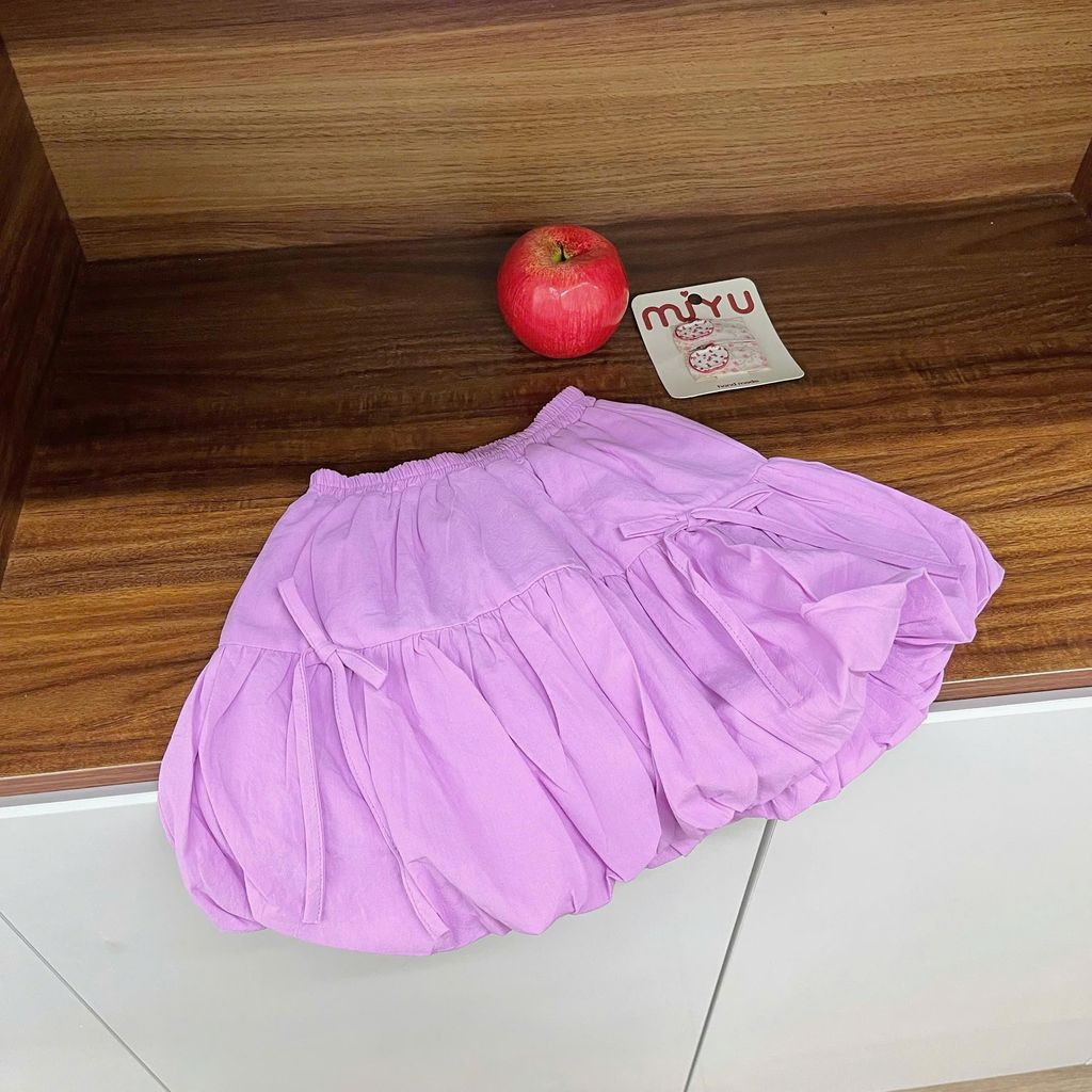 [JUNE withlove] V15 - Chân Váy Bé Gái Form Bí Màu Tím Pastel Dáng Phồng Dễ Thương Phong Cách Hàn Quố