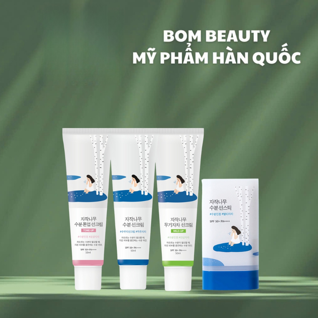Kem chống nắng roundlab Round lab Birch Juice Moisturizing  Sun Cream Tone up  Mild-Up