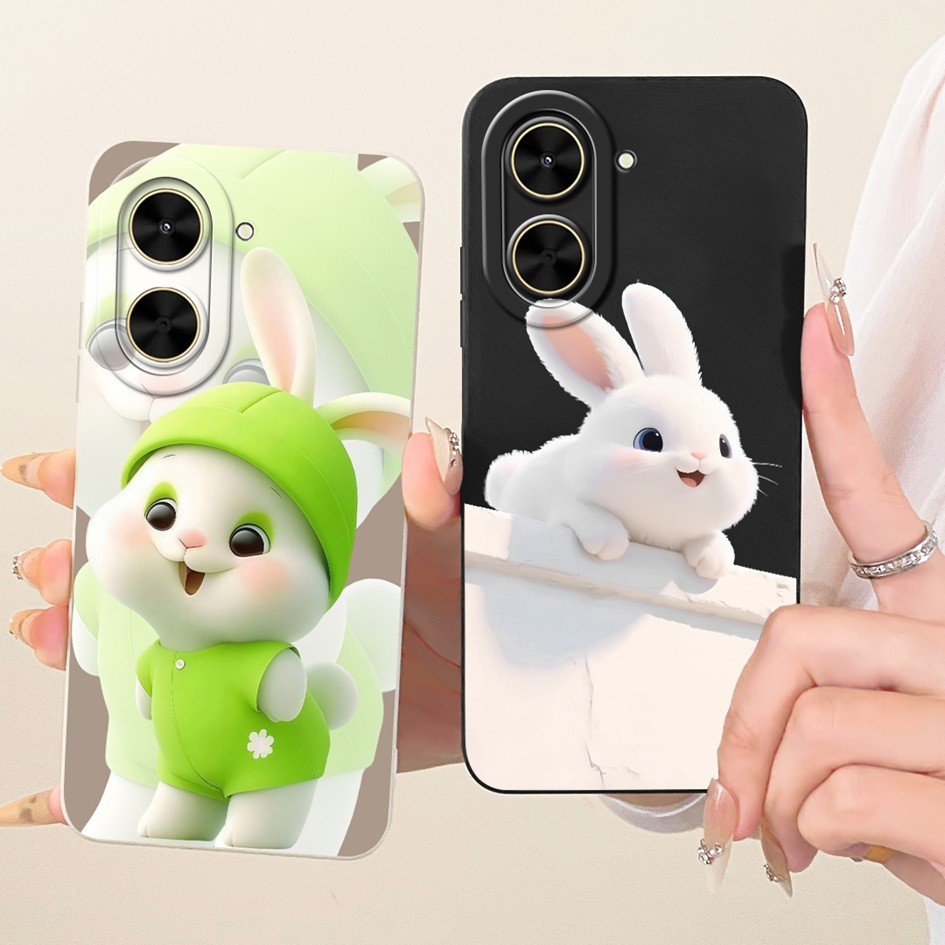 Dành Cho Xiaomi Poco C71 4G Ốp Lưng Sáng Tạo Mới Thỏ Mèo Hoạt Hình Bảo Vệ Camera Mềm Cho Xiomi Poco 