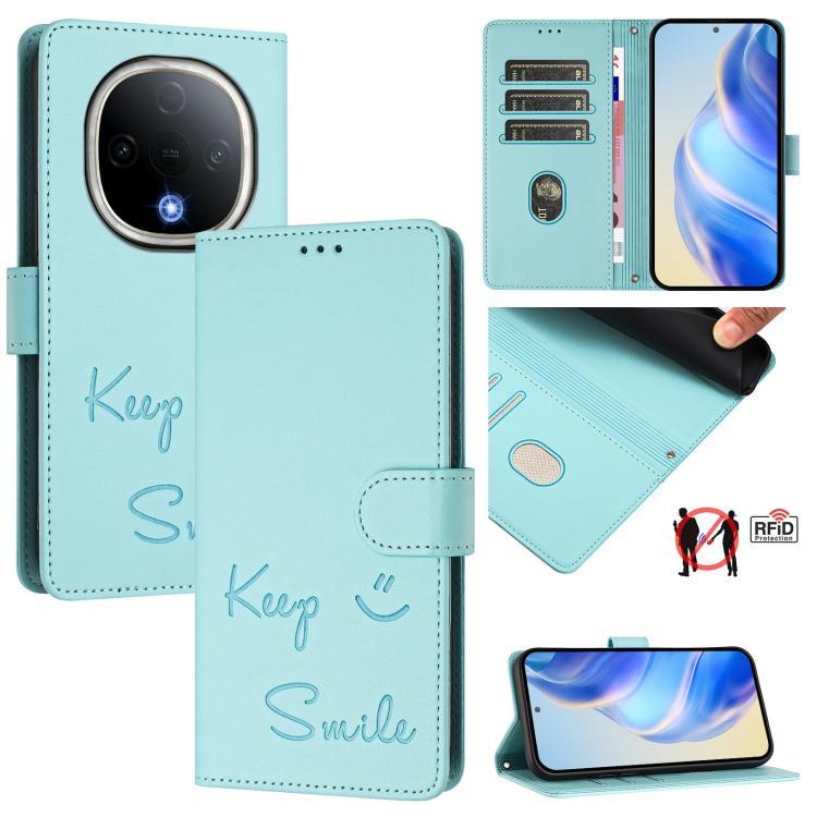 Để vận chuyển Smile Embossing Vỏ điện thoại bằng da RFID cho vivo Y31 5G Global / vivo Y400 4G / viv