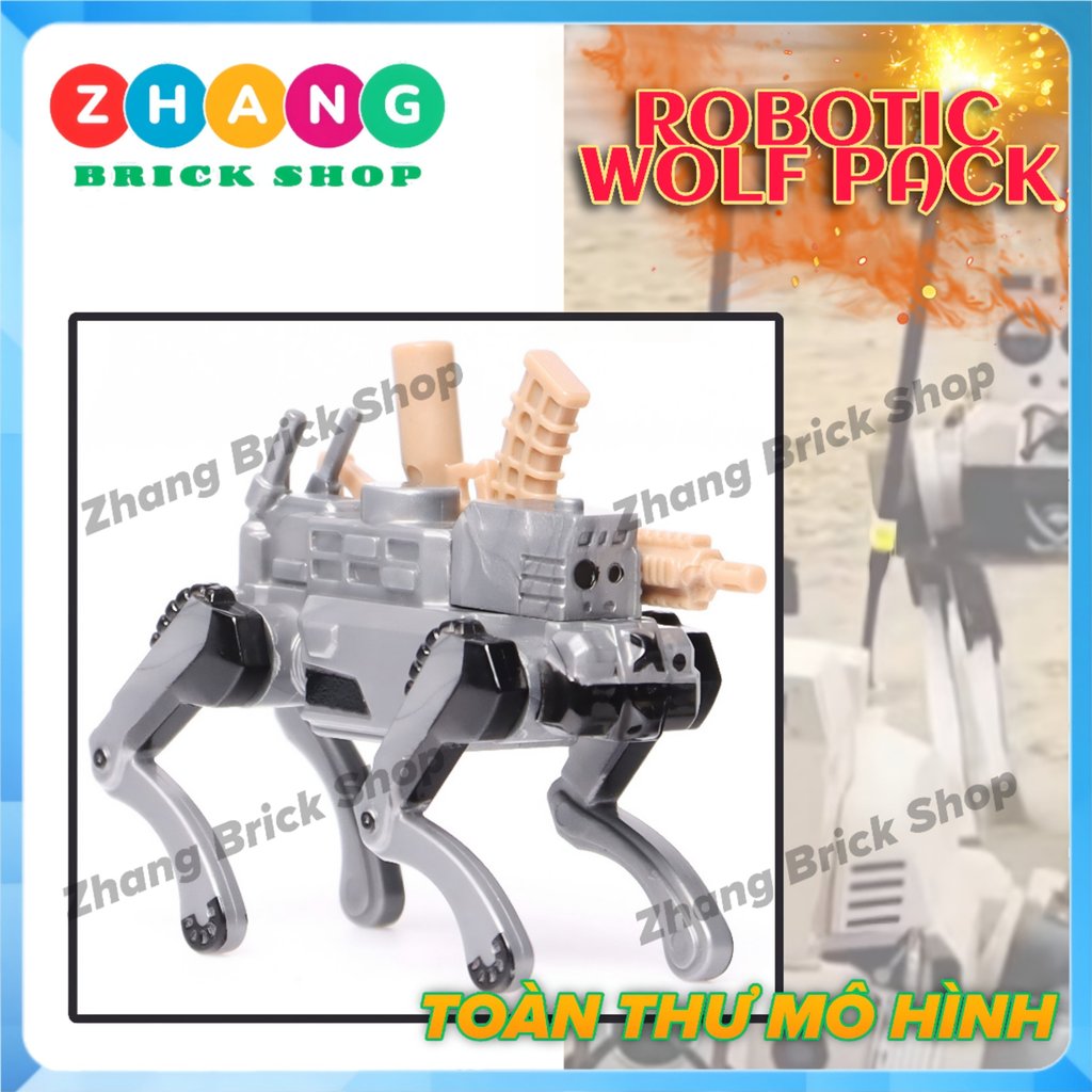 Mô hình nhân vật Robotic Wolf Pack người máy sói đầu đàn chiến lang quân đội quân sự WOF01 Zhang Bri