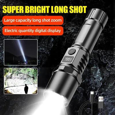 Đèn pin LED HdoorLink chống nước, màn hình LCD - Perfect cho cắm trại