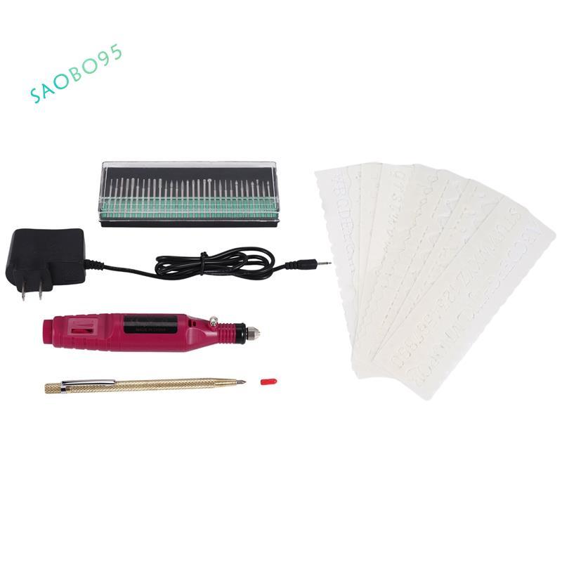 Bút khắc mini bằng điện Bộ dụng cụ khắc tự làm mini cho kim loại Thủy tinh gốm sứ Trang sức gỗ bằng 