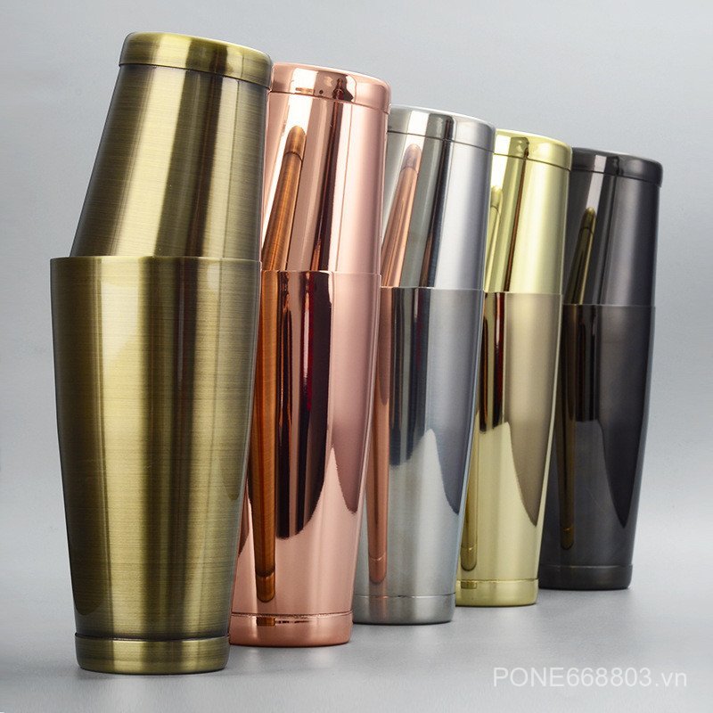 Nước Inox Boston Cocktail Bartender Shaker Shaker Shaker Shaker TIN Glass Wine Set Bar OWDM