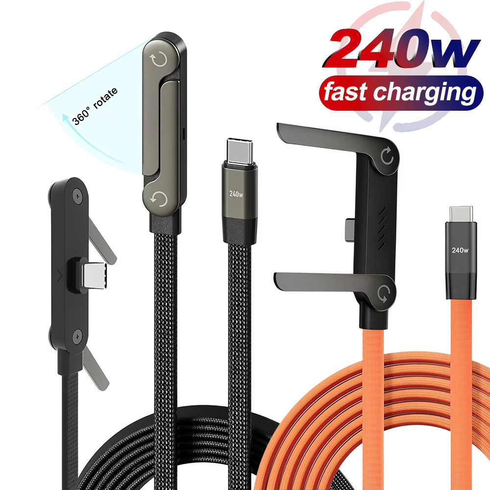 Cáp dữ liệu giá đỡ 2 trong 1 Elough 240W Loại C sang Type C Sạc nhanh Điện thoại di động Cáp PD