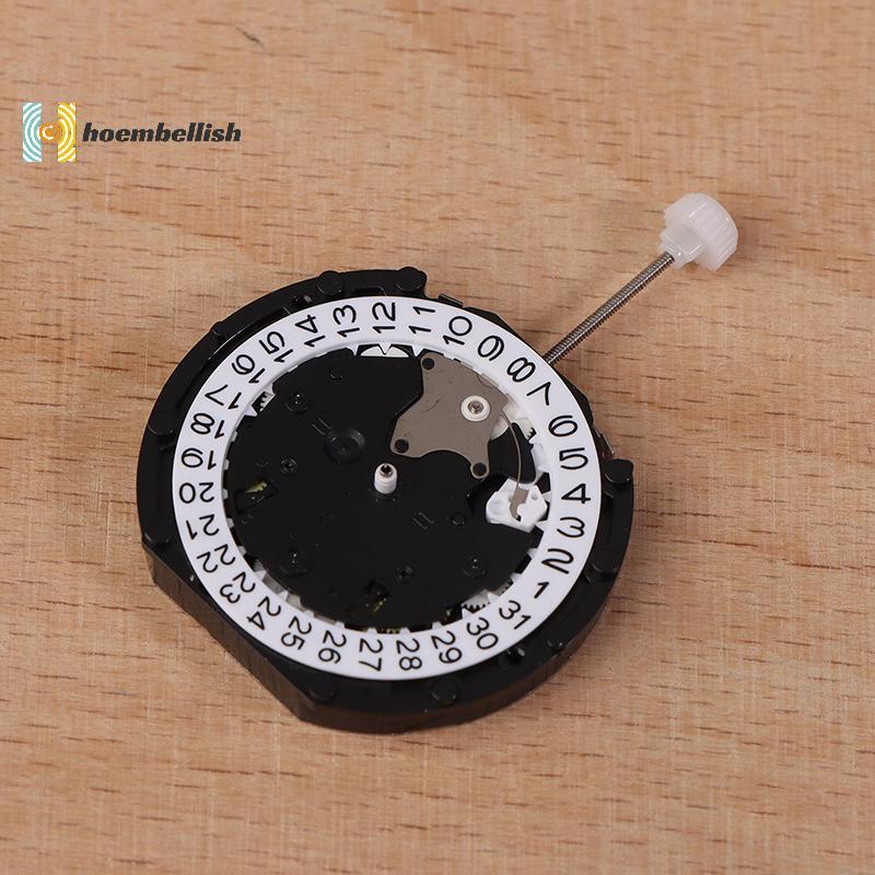 < Hoembellish > PE903 Movement Sunon Pe90 Ligne Thạch Anh Ba Tay Có 3 Mắt Ngày Chronograph Nhỏ Phút 