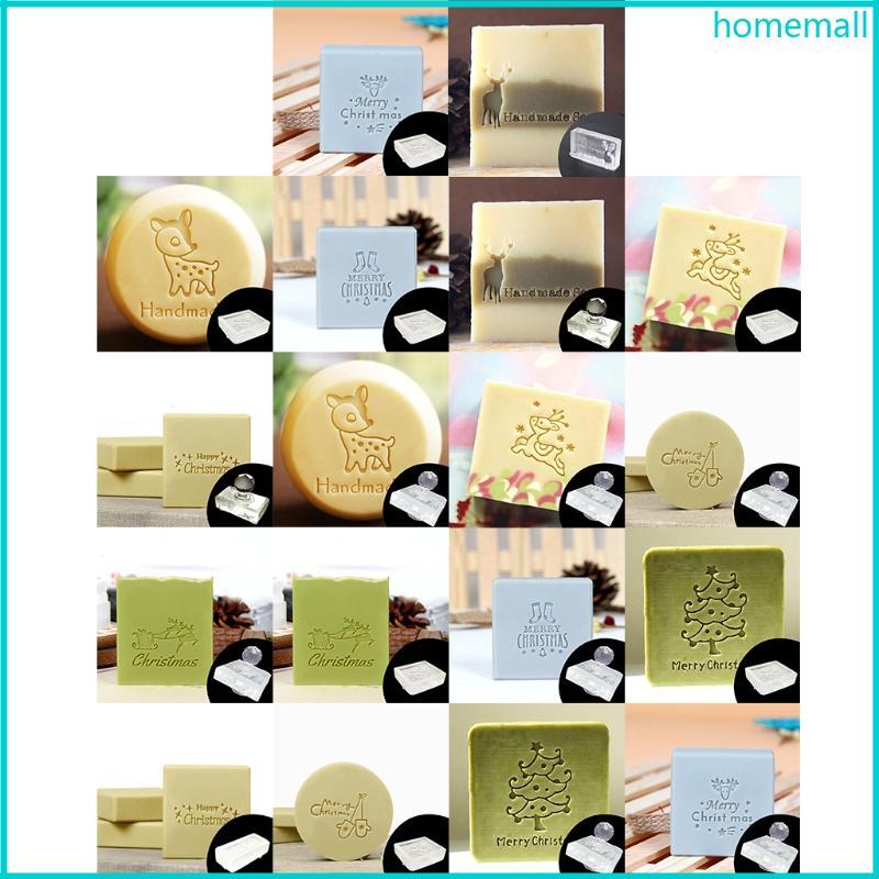 HO Sáng Tạo Giáng Sinh Trong Suốt Tem Acrylic Trong Suốt Handmade Xà Phòng Seal Giáng Sinh Paty Quà 