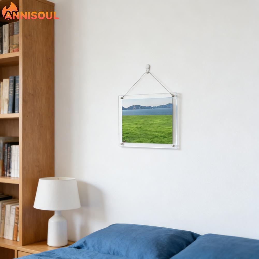 [NISO]Set of Acrylic Photo Frames 4x6 5x7 8x10 inches Clear Contemporary Design Option