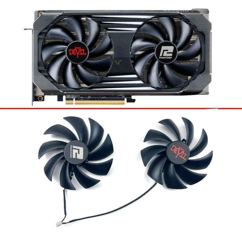Quạt Làm Mát MỚI 95MM 4PIN FD8015U12D Dành Cho POWERCOLOR Radeon RX6600 6600XT 6650XT Quỷ Đỏ / Hellh