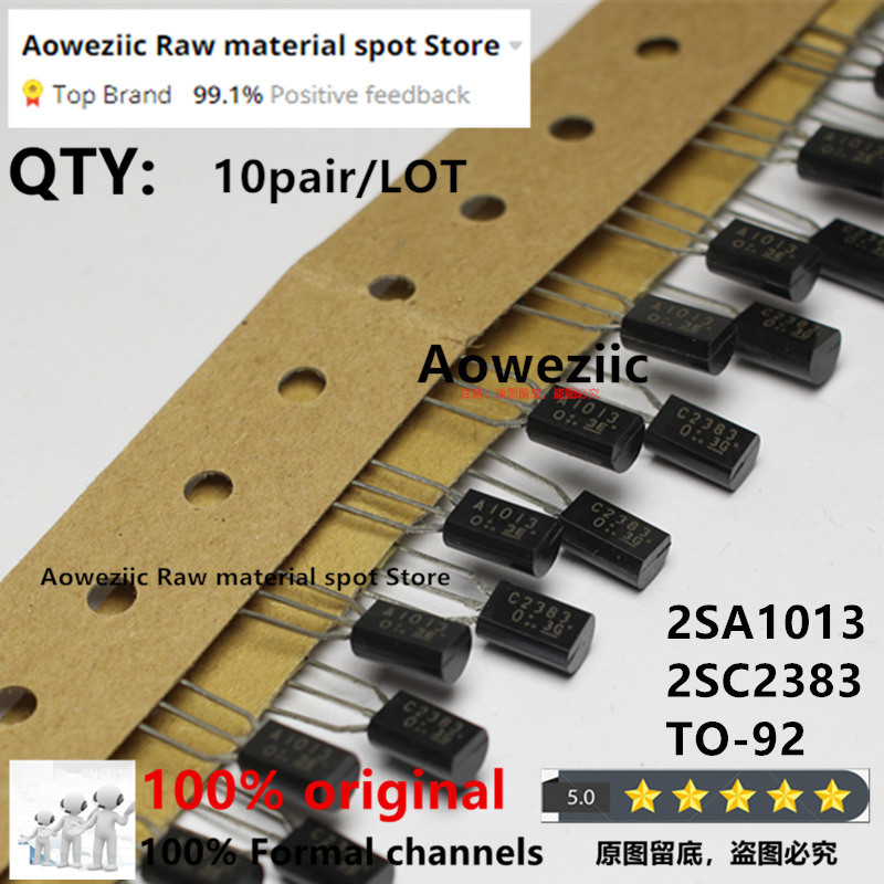 10 Cặp 100% Mới Nhập Khẩu Chính Hãng 2SA1013-O 2SC2383-O 2SA1013 2SC2383 A1013 C2383 TO-92 Ống Khuếc