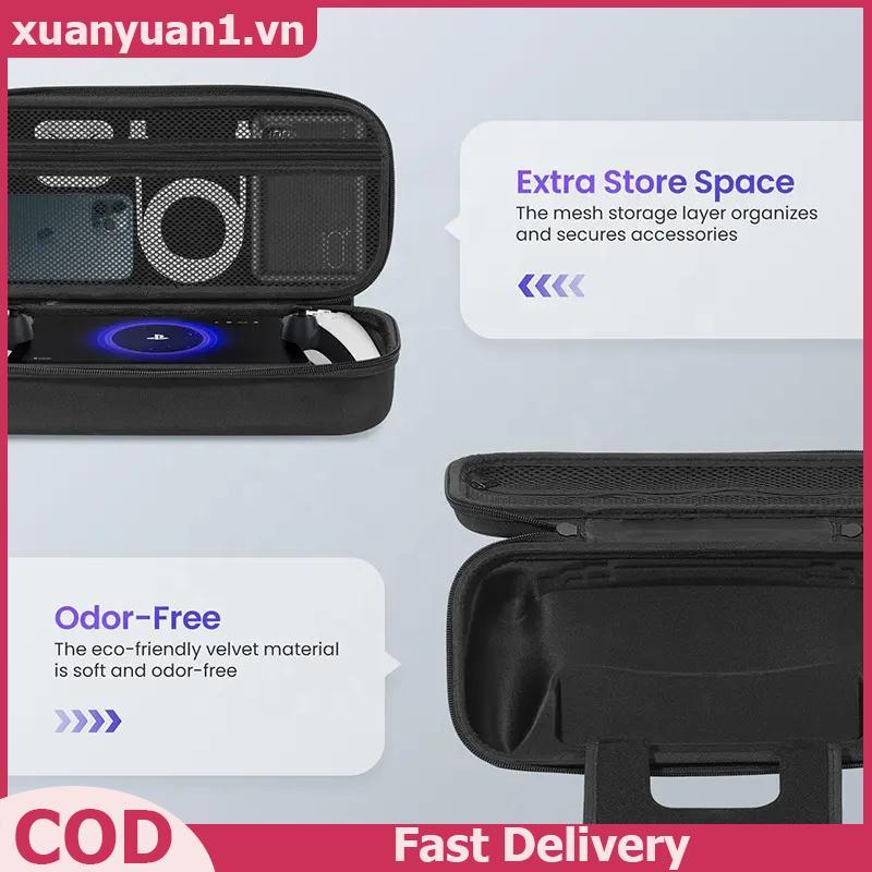 XUAN Túi đựng di động cho Sony PS5 PlayStation Portal EVA Vỏ cứng chống sốc Vỏ bảo vệ di động Túi lư