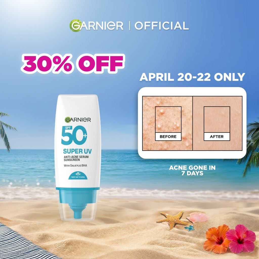 MỚI Kem chống nắng Garnier Super UV Anti-Acne Serum (30ML)