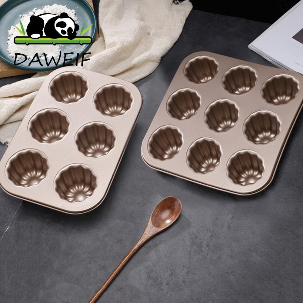 DAWEIF Canele Khuôn Máy Nướng Thép Carbon Bánh Ngọt Pháp Mousse Custard Bánh Chảo