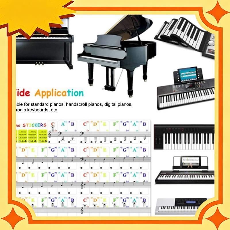 (MỚI) 54 / 61 / 88 Phím Đàn Piano Trong Suốt Bàn Phím Đàn Piano PVC Stier Piano Stave