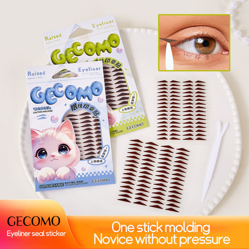 GECOMO Eyeliner Seal Sticker Novice One-Stick Moulding Chống Nước Chống Mồ Hôi Điều Chỉnh Eyelin