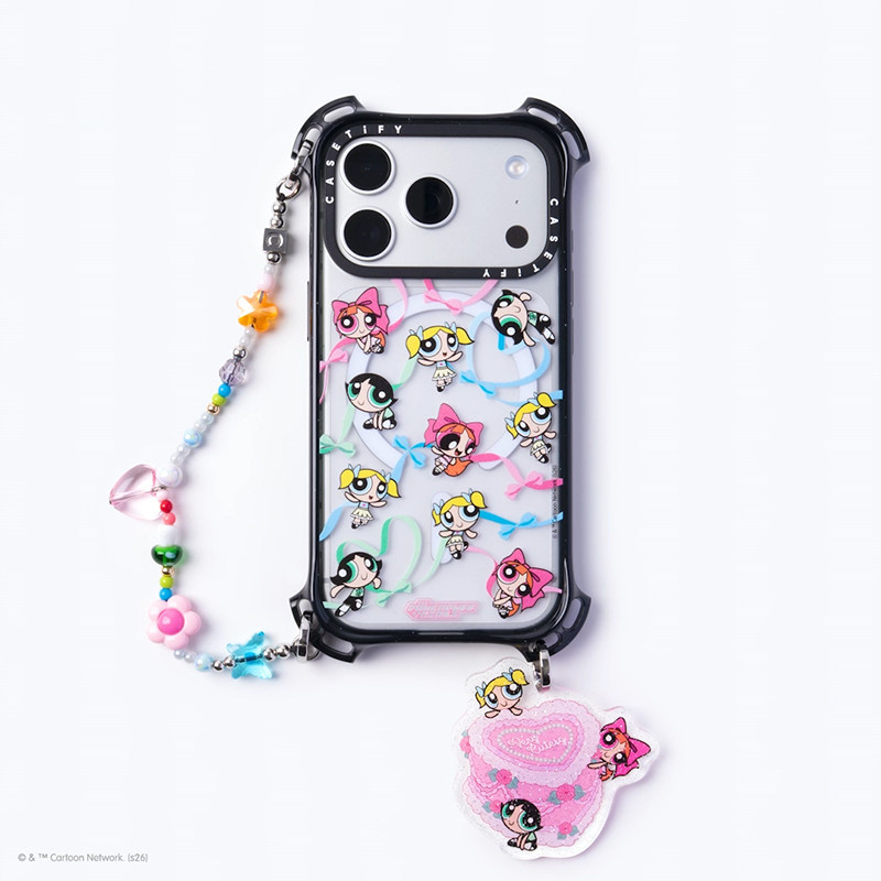 Powerpuff Girls x CASETiFY Powerpuff Girls Ruy băng đầy màu sắc đồng thương hiệu Apple iPhone17Pro