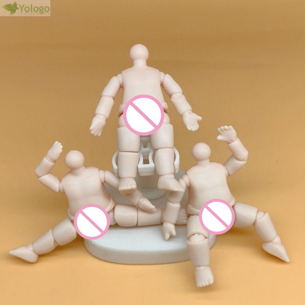 Búp bê hình YOLOGO, Búp bê Anime Nhiều khớp Búp bê cơ thể, Thân búp bê BJD cao 6,3 cm PVC bền bỉ cho