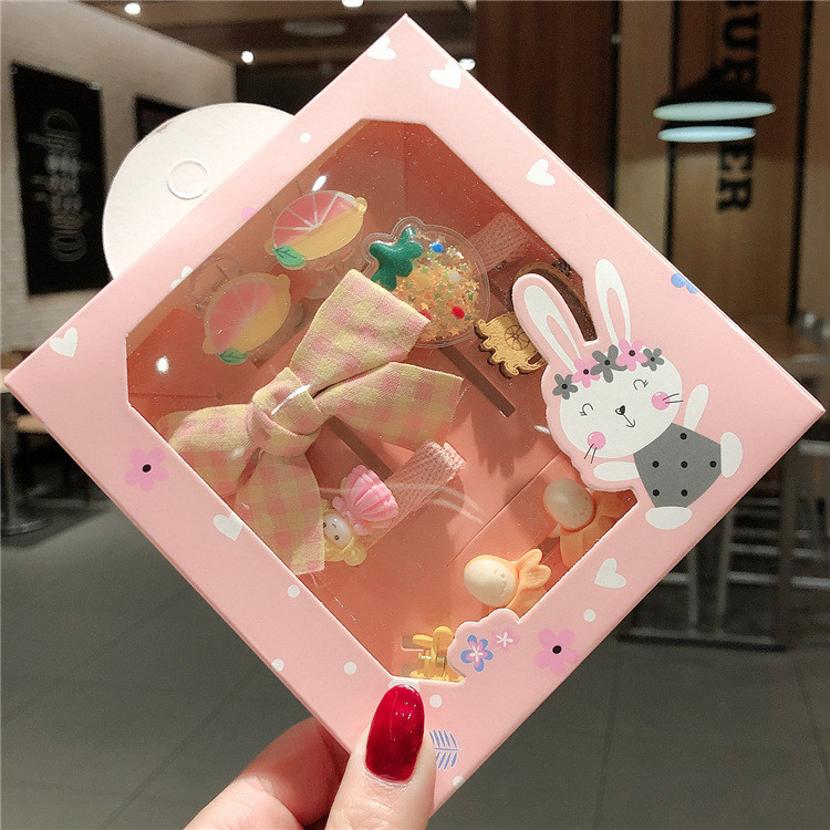 Set Kẹp Tóc Bé Gái Hộp Quà Cute Hàn Quốc – Combo Nơ/Kẹp Mini Cho Trẻ Em D3