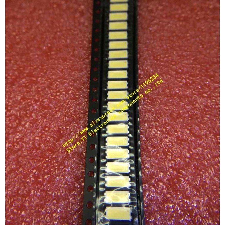 100 Cái / lốc 7030 SMD LED Trắng Lạnh 1w Trắng Lạnh 6 v chip Kép Siêu Sáng 90Lm 6v 260mA Chất Lượng 