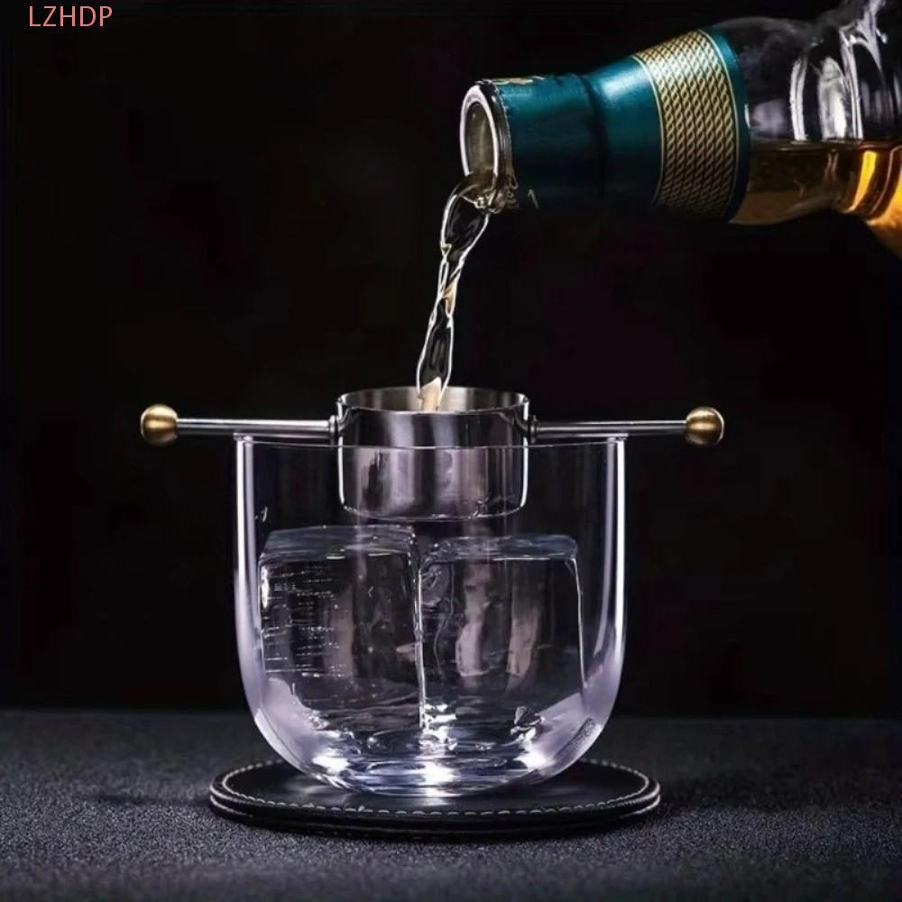 LZHDP Cocktail Jigger, Cốc đo thanh dài 30ml, Thiết kế hạt đôi chuyên nghiệp Thép không gỉ Công cụ t