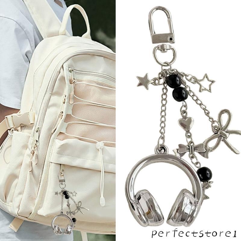 Fashion Style Music Earphone Bag Keychain  For Mobile Phone And Keys