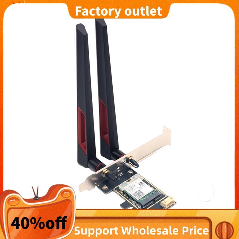 RTL8852BE Thẻ WIFI6 không dây với Ăng-ten 10DB AX1800 802.11ax BT5.2 PCI-E Không dây Wlan Băng tần k