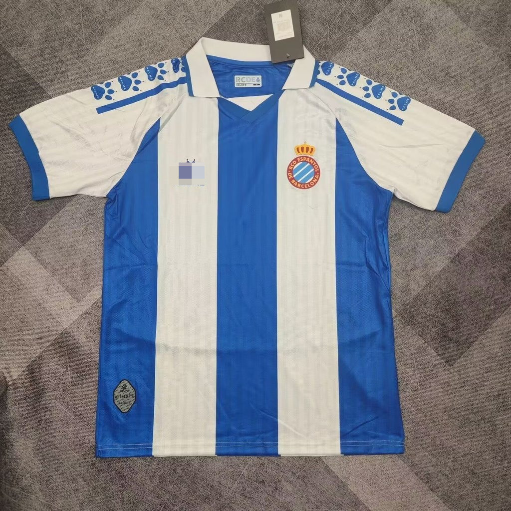 2025-26 Espanyol Soccer Jersey Fan Phiên bản Tùy chỉnh Tên & Số AAA + Chất lượng cao cấp Thoáng khí 