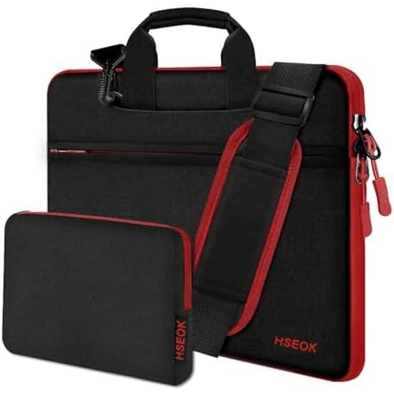 ulder Bag 13-14 inch Shockproof Water-Resistant HandBag with Small Case Compatible with MacBook Pro/
