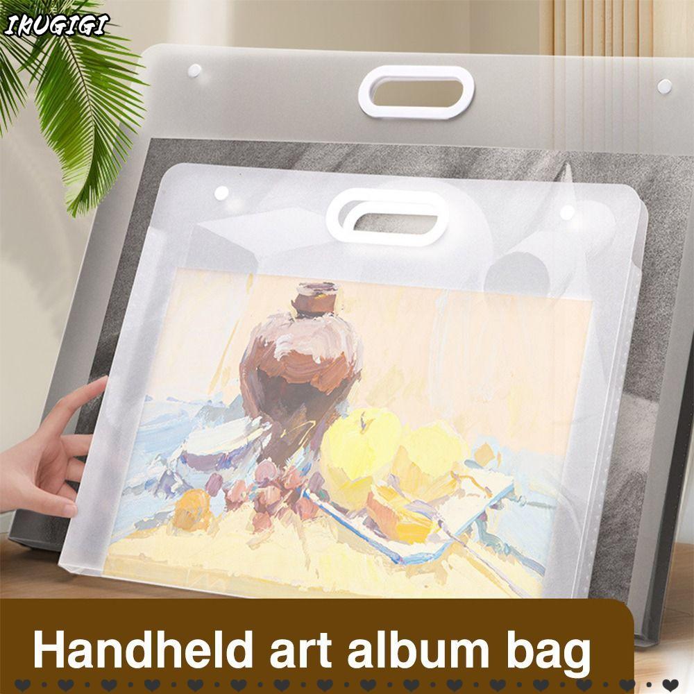 Túi đựng giấy vẽ tranh IKUGI, Thư mục tập tin 4K / 8K / 16K chống nước, Album ảnh di động A2 / A3 / 