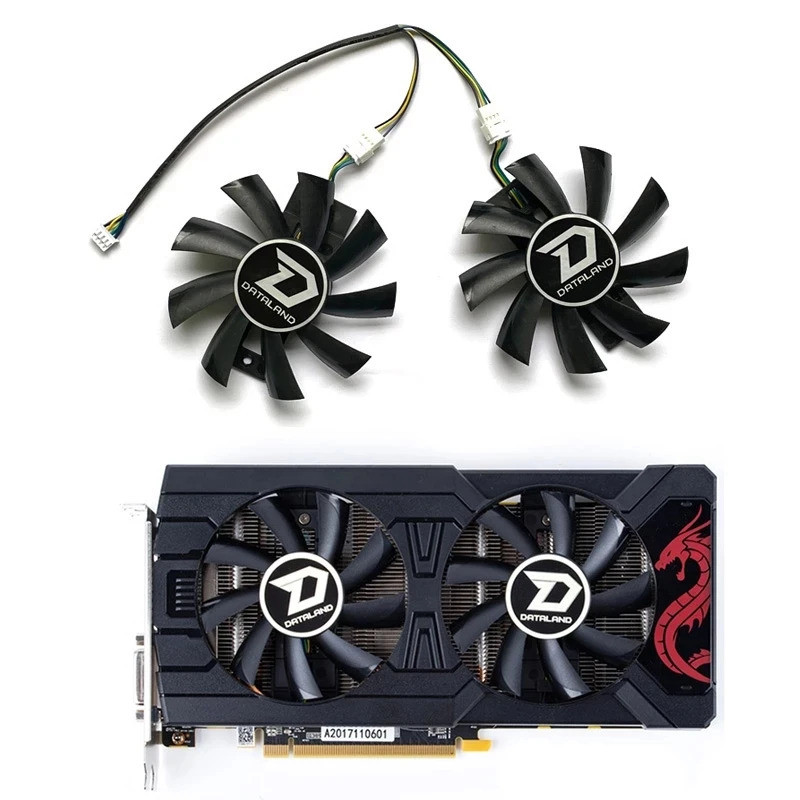2 Gói GA92B2U 85mm 4PIN Rx 570 Gpu Quạt cho Dataland Rx 560 Xt RX570 Rx 580 Powercolor Radeon sậy Dr