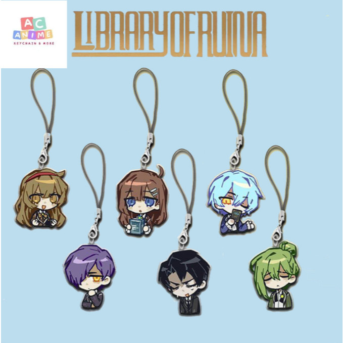 Móc khoá Game Library Of Ruina Roland Angela HOD Michelle Cosplay Key Chain Acrylic Rope Phone