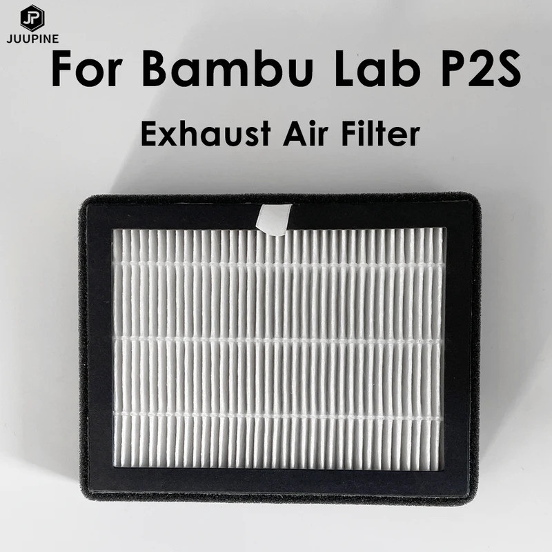 HB Bambulab P2s Bộ lọc ống xả HEPA + Than hoạt tính Hiệu quả 99,97% cho Bộ quạt xả buồng Bambu Lab P