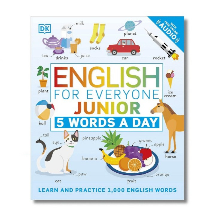 In phun màu English for Everyone Junior 5 words a day - Có file nghe