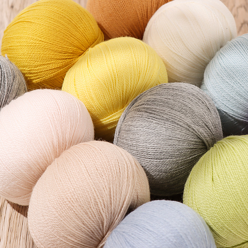 Sợi Len Merino Vừa Mịn Sợi Cashmere Tay Đan Tự Làm Khăn Sợi Nhóm Merino Dệt Kim Áo Len Ded