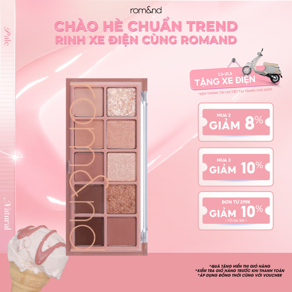 [LIVE] Bảng phấn mắt 10 màu siêu lấp lánh Hàn Quốc Romand Better Than Palette 7.5g