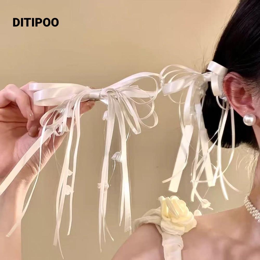 DITIPOO Lily of The Valley Bow Kẹp Tóc, Lily of The Valley Ribbon Phụ Kiện Tóc Lily of The Valley Kẹ