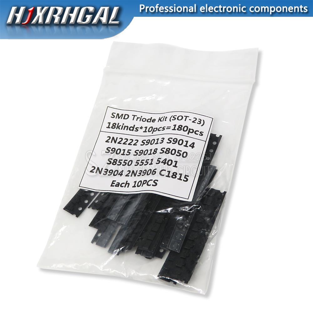 Bộ các loại Transistor (SOT-23) 18 loại * 10 chiếc = 180 chiếc 2N222 S9013 S9014 S9015 S9018 S8050 S