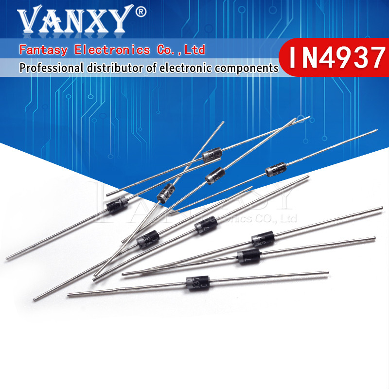 100 CÁI IN4937 1N4937 DO-41 Diode chỉnh lưu chuyển mạch nhanh 1A 600V