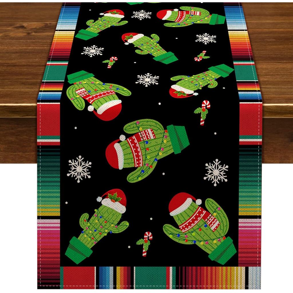 Nepnuser Feliz Navidad Bàn Á Quân Chủ Đề Mexico Trang Trí Tiệc Xương Rồng Santa Mũ Giáng Sinh Mùa Đô