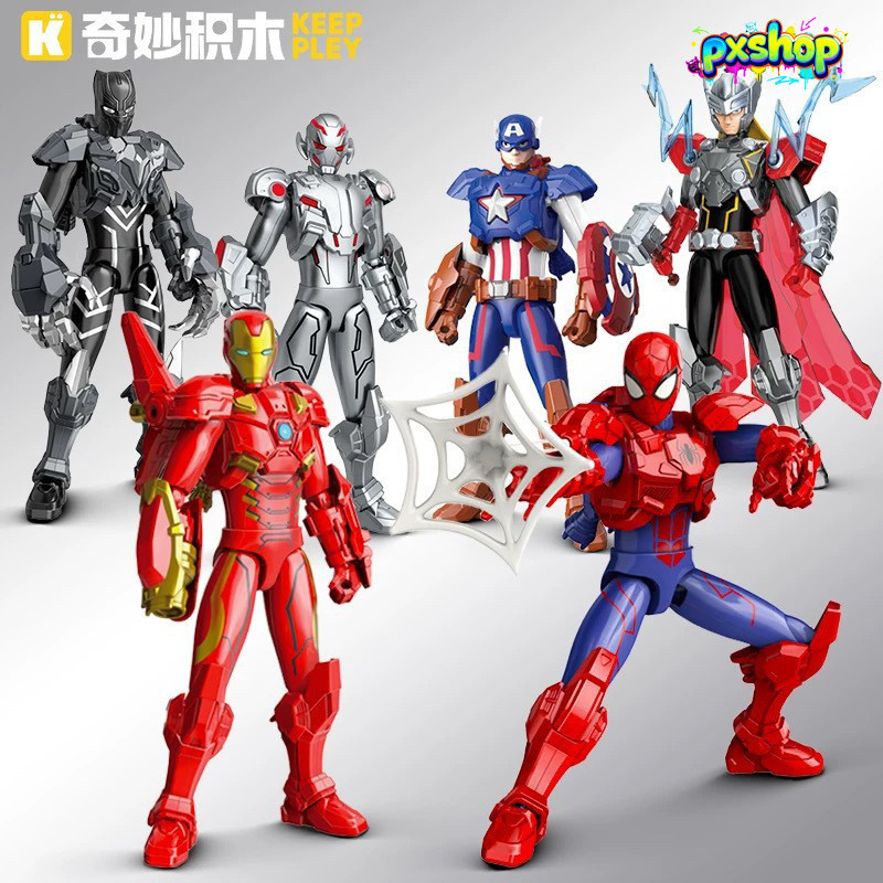 Nhân vật có thể xây dựng Keeppley Marvel Avengers Infinity – Người sắt, Người nhện, Captain America,