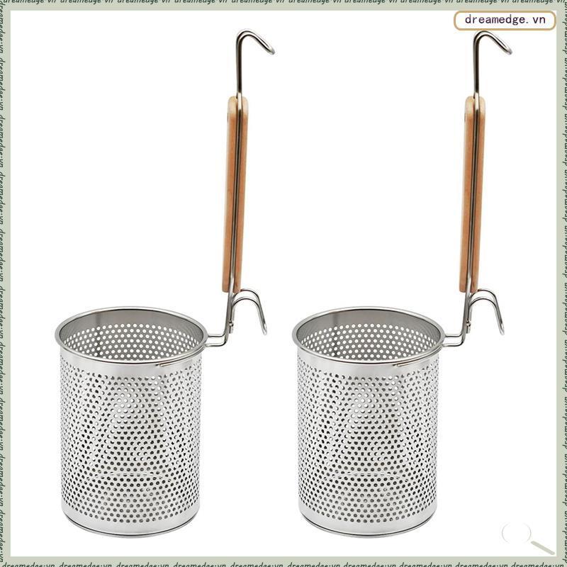 [dreamedge] Bộ lọc Pasta bằng thép không gỉ cho bộ lọc Pasta Pasta có tay cầm