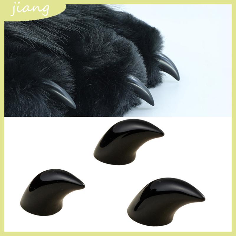 JN 10 Chiếc Fursuit Paws Móng Tay DIY Phụ Kiện Lông Therians Mèo Paws Găng Tay Nhồi Bông Halloween C