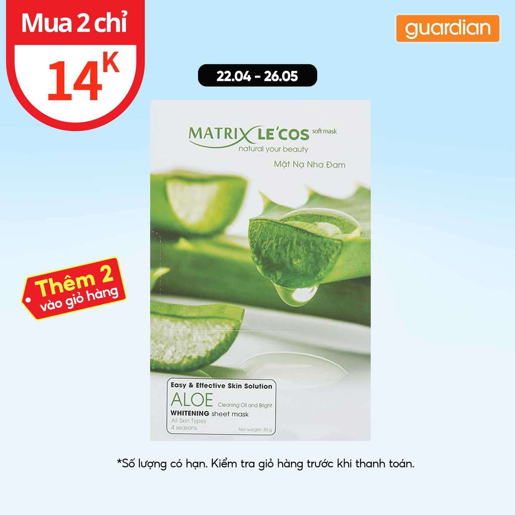 Mặt Nạ Matrix Chiết Xuất Nha Đam 30Gr